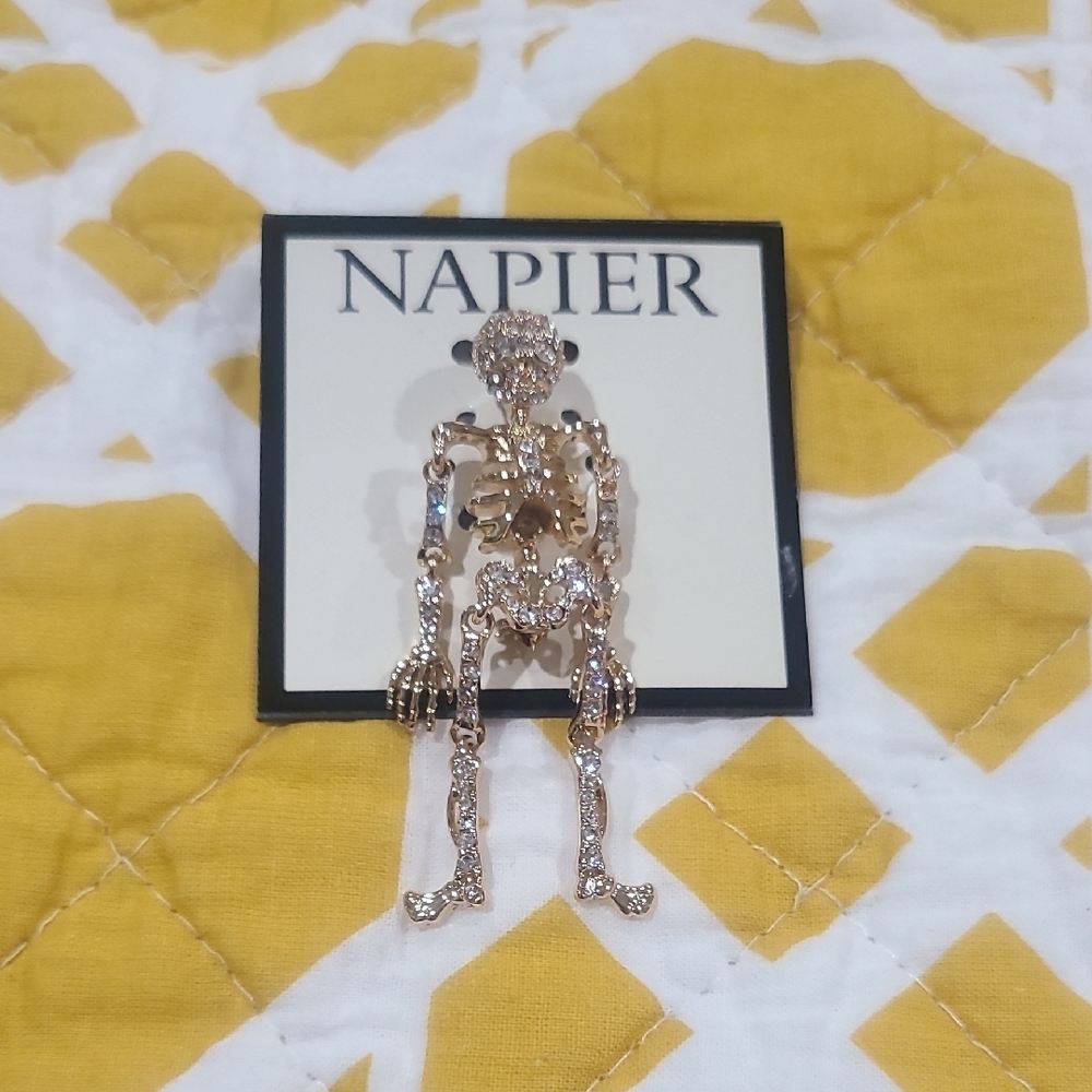 Napier Gold Skeleton Brooch-NEW